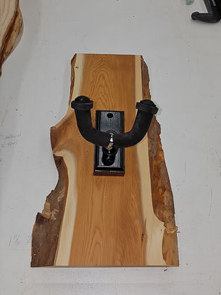 Live Edge Yew Guitar Rack